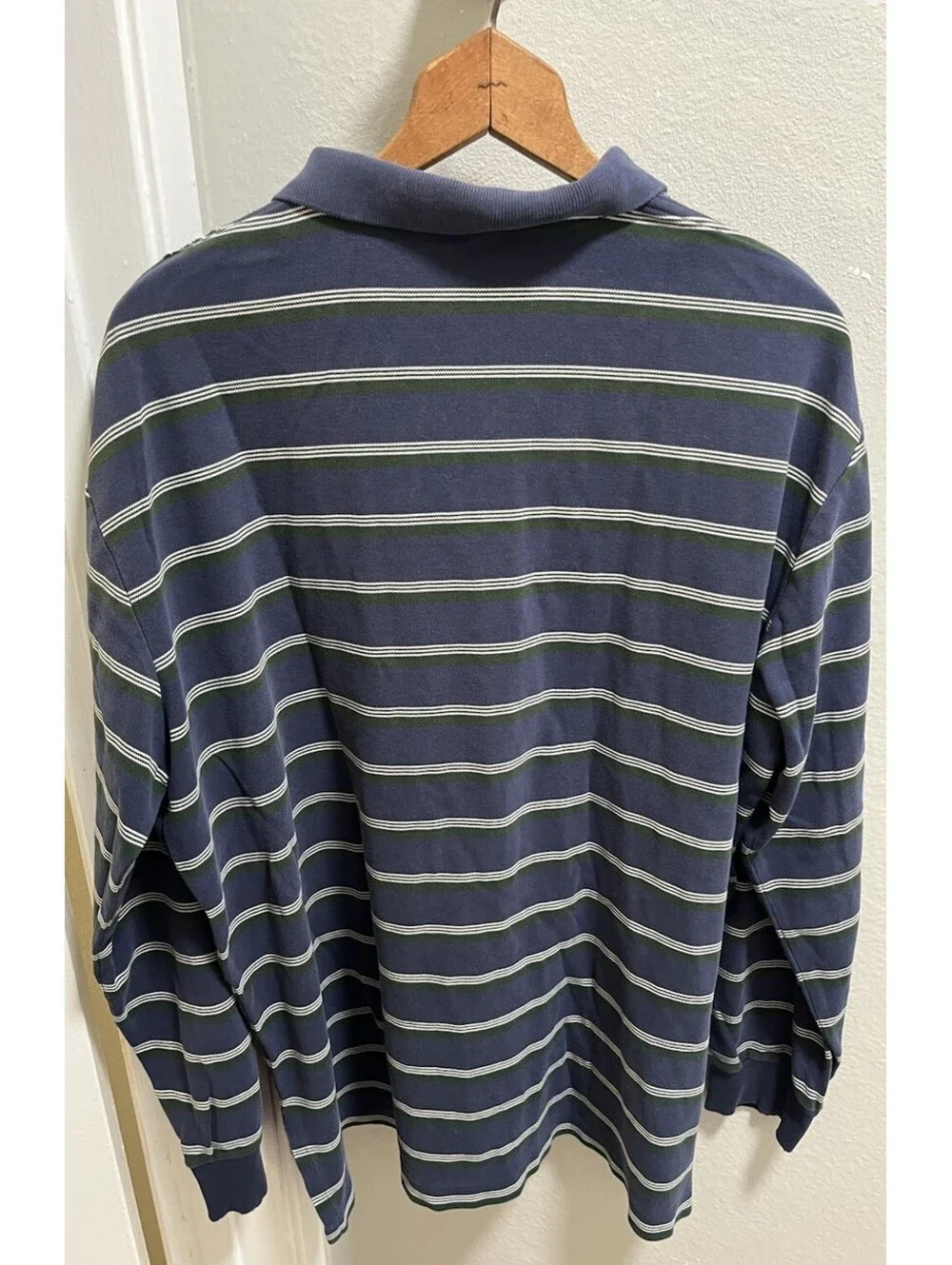 VTG Polo Ralph Lauren Striped Blue and Green Long Sleeve XL